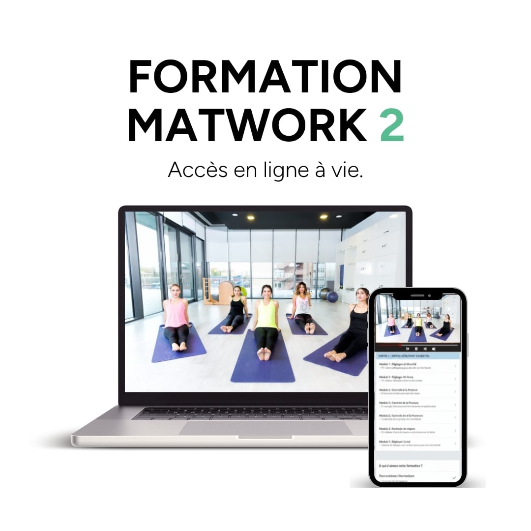 Formation Pilates Matwork 2 | Certification officielle | Accès à vie | +28h de formation