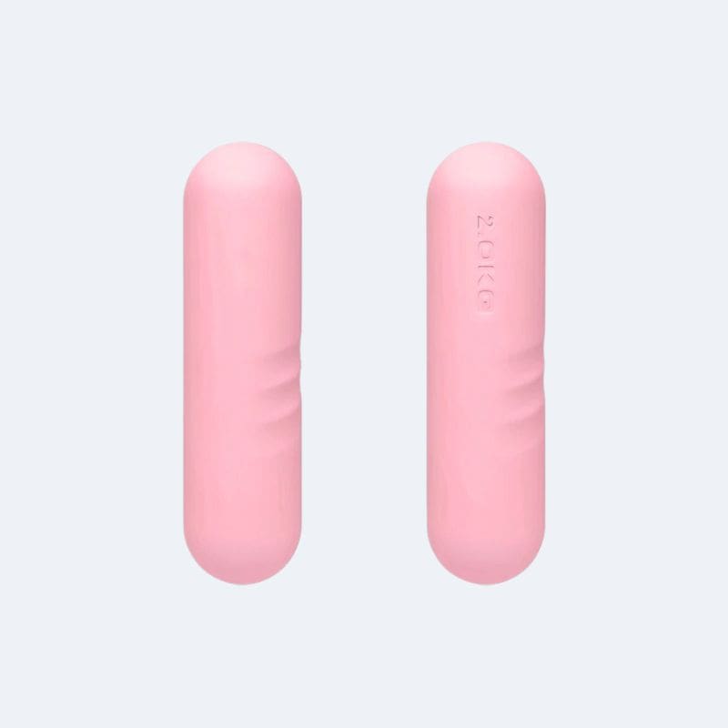 Haltères Pilates Rose en Silicone de 2kg