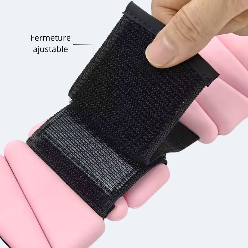 Poids Pilates 2kg Rose pour chevilles et poignets