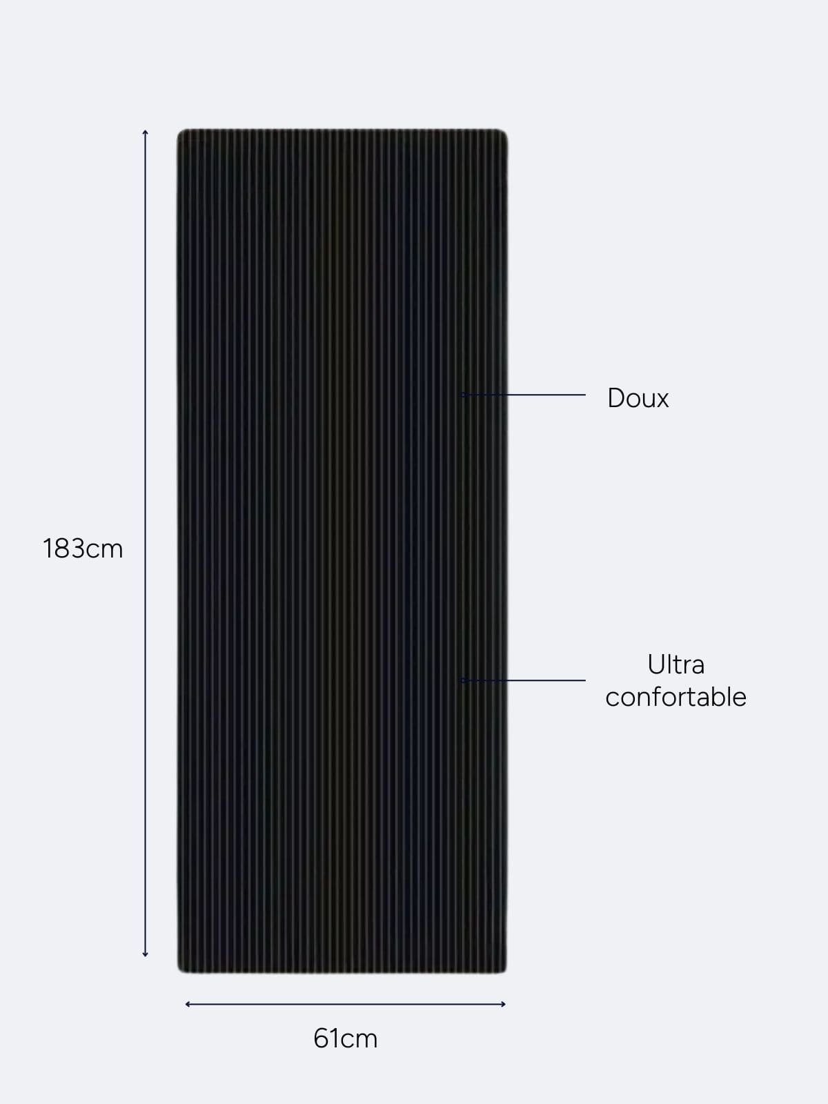 Tapis de Pilates Bordeaux confort | 183 x 61 cm