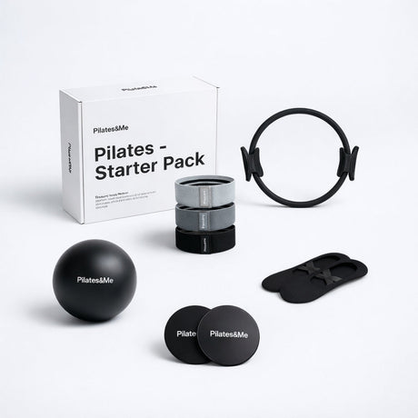 Starter Pack Noir - Ballon, Anneau, Bandes, Sliders et Chaussettes de Pilates