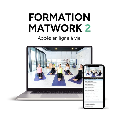Formation Pilates Matwork 2 | Certification officielle | Accès à vie | +28h de formation