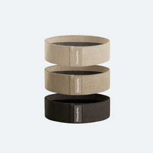 Bandes élastiques Pilates beige - Léger, Moyen, Fort
