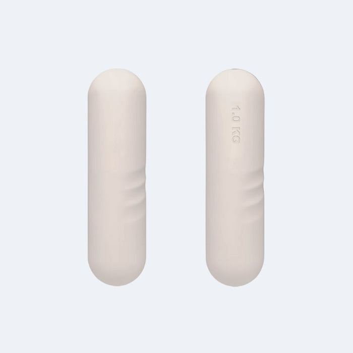 Haltères Pilates Beige en Silicone de 1kg