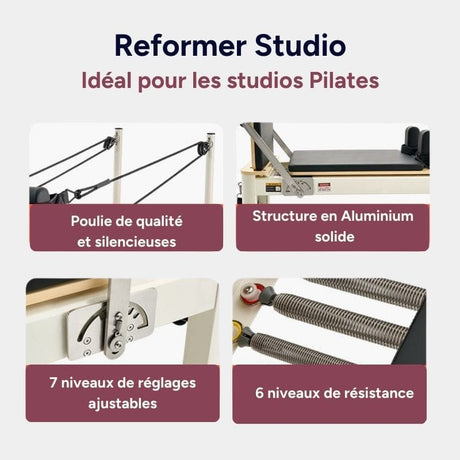 Reformer Pilates en Aluminium | Pilates&Me