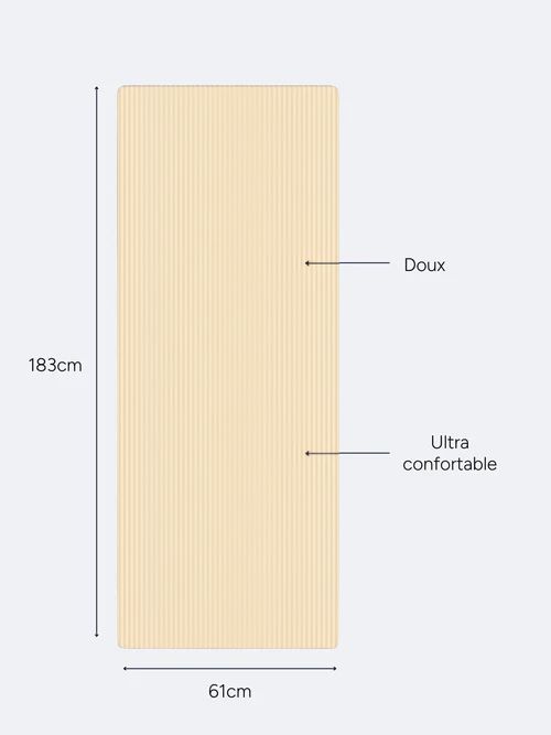Tapis de Pilates Beige clair | 183 x 61 cm